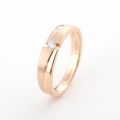 Truth Small Diamond Ring 14K Gold Brushed Men And Women Ring White Platinum Rose Gold Wedding Anniversary Custom