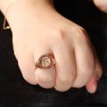 Dragon Phoenix Signet Ring Chinese Ancient Style 18k Gold White Rose Male And Female Couples Wedding Commemorative Ring