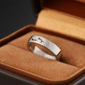 Embracing the Imperfections - Creative 10K White Gold or Platinum Unique Diamond Ring with Original Design for Both Men and Women