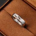 Embracing the Imperfections - Creative 10K White Gold or Platinum Unique Diamond Ring with Original Design for Both Men and Women