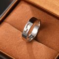 Embracing the Imperfections - Creative 10K White Gold or Platinum Unique Diamond Ring with Original Design for Both Men and Women