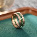 Emerald Ring for Men - 10K Gold Rose Gold or Platinum with Natural Colored Gemstone - Unique and Luxurious Original Design