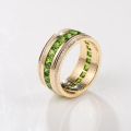 Emerald Ring for Men - 10K Gold Rose Gold or Platinum with Natural Colored Gemstone - Unique and Luxurious Original Design