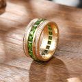 Emerald Ring for Men - 10K Gold Rose Gold or Platinum with Natural Colored Gemstone - Unique and Luxurious Original Design