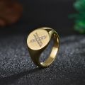 English Alphabet Diamond Ring 18k Gold Men And Women European American Personality Customization