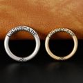 Eye-Catching Love: Unique Couple Rings - 18K Yellow Gold, Rose Gold, and Platinum with Side Engraving and Matte Finish