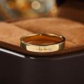 Heartbeat 10K Yellow/Rose Gold ECG Ring - Unique Design Diamond Couple Rings for Men and Women