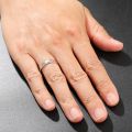 Heartbeat 10K Yellow/Rose Gold ECG Ring - Unique Design Diamond Couple Rings for Men and Women