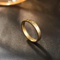 Heartbeat 14K Yellow/Rose Gold ECG Ring - Unique Design Diamond Couple Rings for Men and Women