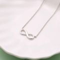 Infinite Love Pendant - Endless ∞ Symbol Necklace in 18K White Gold, Rose Gold, or Yellow Gold for Women