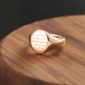 Killing Eve Little Pervert Same Ring 18k Gold Rose Retro English Alphabet Figure Seal For Men And Women