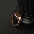 Killing Eve Little Pervert Same Ring 18k Gold Rose Retro English Alphabet Figure Seal For Men And Women