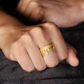 Kings Crown 18K Gold Ring - Vintage and Luxurious Mens Fashion Ring with Unique European Style