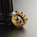 Kings Crown 18K Gold Ring - Vintage and Luxurious Mens Fashion Ring with Unique European Style