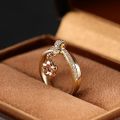 Korean Drama-Inspired Diamond Thumb Ring Pendant in 14K Yellow Gold and Rose Gold - A Token of Eternal Love