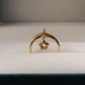 Korean Drama-Inspired Diamond Thumb Ring Pendant in 14K Yellow Gold and Rose Gold - A Token of Eternal Love