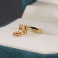 Korean Drama-Inspired Diamond Thumb Ring Pendant in 14K Yellow Gold and Rose Gold - A Token of Eternal Love