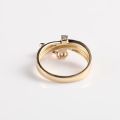 Korean Drama-Inspired Diamond Thumb Ring Pendant in 14K Yellow Gold and Rose Gold - A Token of Eternal Love