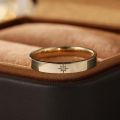 May I Be the Star, You the Moon - Unique and Original Couples Rings with Small Diamonds in 10K Gold or Platinum