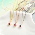 Natural Ruby Women Pendant 18K Yellow White Rose Gold Platinum Single Pendant Gold Setting Pigeon Blood Red Necklace