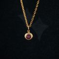 Natural Ruby Women Pendant 18K Yellow White Rose Gold Platinum Single Pendant Gold Setting Pigeon Blood Red Necklace