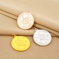 Om Mani Padme Hum Pendant 14K Yellow Gold Rose Gold Platinum Daming Mantra Apothegm Creative Necklaces