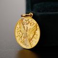 Phoenix Reborn from the Flames Pendant - 10K Gold or Platinum Unique and Original Design for Men and Women