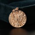 Phoenix Reborn from the Flames Pendant - 10K Gold or Platinum Unique and Original Design for Men and Women