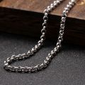 Platinum Circle Necklace Men's Pure Pt950 Thick Chain Does Not Fade