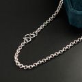 Platinum Circle Necklace Men's Pure Pt950 Thick Chain Does Not Fade