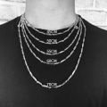 Platinum Circle Necklace Men's Pure Pt950 Thick Chain Does Not Fade