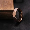 Platinum Mens Rings Prime Circle Lozenge 14K White Yellow Rose Gold Masculine Personality Minimalist Single Ring