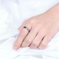 PT950 Platinum Wedding Plain Ring Men and Women Lovers Loach Back Simple Free Lettering