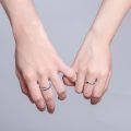 PT950 Platinum Wedding Plain Ring Men and Women Lovers Loach Back Simple Free Lettering