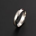 PT950 Platinum Wedding Plain Ring Men and Women Lovers Loach Back Simple Free Lettering