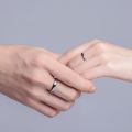 PT950 Platinum Wedding Plain Ring Men and Women Lovers Loach Back Simple Free Lettering