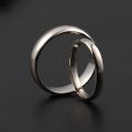 PT950 Platinum Wedding Plain Ring Men and Women Lovers Loach Back Simple Free Lettering