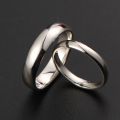 PT950 Platinum Wedding Plain Ring Men and Women Lovers Loach Back Simple Free Lettering