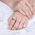 PT950 Platinum Wedding Plain Ring Men and Women Lovers Loach Back Simple Free Lettering