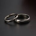 PT950 Platinum Wedding Plain Ring Men and Women Lovers Loach Back Simple Free Lettering