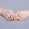 PT950 Platinum Wedding Plain Ring Men and Women Lovers Loach Back Simple Free Lettering