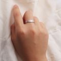 PT950 Pure Platinum Plain Ring Men and Womens Couple Wedding Rings Simple Aperture Drawing Genuine