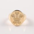 Royal Family Crest Ring in 10K Gold - Vintage Seal Design for Stylish and Luxurious Customization