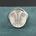 Royal Family Crest Ring in 10K Gold - Vintage Seal Design for Stylish and Luxurious Customization