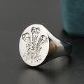 Royal Family Crest Ring in 10K Gold - Vintage Seal Design for Stylish and Luxurious Customization