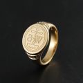Shakespeares Lovers Knot Ring - 10K Yellow Gold, Rose Gold, or Platinum Customized for Men and Women with Wax Seal Engraving