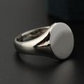 Smooth Signet Ring with No Words - Customizable for Men and Women in 10K Yellow Gold, Rose Gold, or Platinum