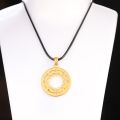 Sun God Bird Totem Pendant - 10K Yellow Gold or Platinum Antique Chinese Style Necklace Inspired by Shang and Zhou Eras