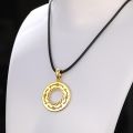 Sun God Bird Totem Pendant - 14K Yellow Gold or Platinum Antique Chinese Style Necklace Inspired by Shang and Zhou Eras