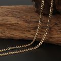 Tank Chain Side Chain 18k Yellow Gold Mens Thick Necklace Hip Hop Tide Brand no Pendant